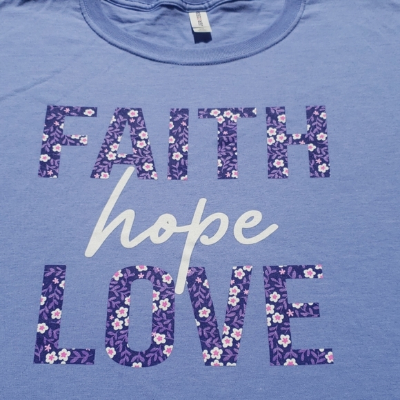 Jerzees Tops - 🆕️ 3x Faith Hope Love shirt
